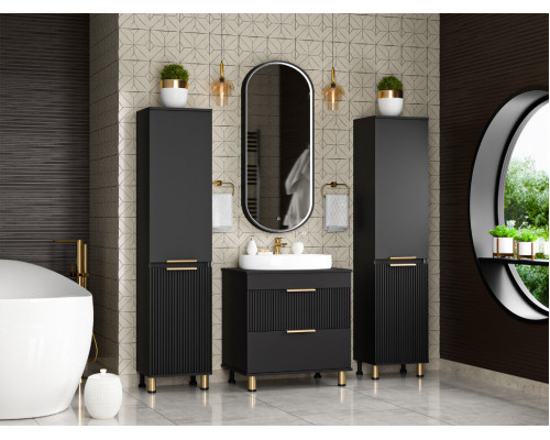 Заказать ENFIDA - 40 Пенал универс. правый черный с Б/К в магазине сантехники Santeh-Crystal.ru