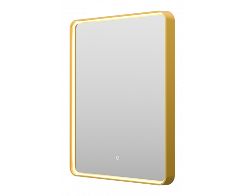 Приобрести MERCURY - Зеркало 600х800 прямоуг. Rettangolo 6 (золото янтарь) нейтр.св. сенсор на зеркале в магазине сантехники Santeh-Crystal.ru