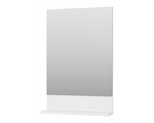 Купить Алиса - 50 Зеркало белое с полкой в магазине сантехники Santeh-Crystal.ru
