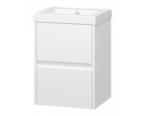 Купить Алиса - 40 тумба 2 ящ. подвесная белая эмаль в магазине сантехники Santeh-Crystal.ru