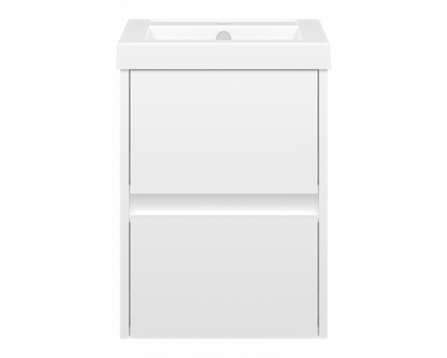 Купить Алиса - 40 тумба 2 ящ. подвесная белая эмаль в магазине сантехники Santeh-Crystal.ru