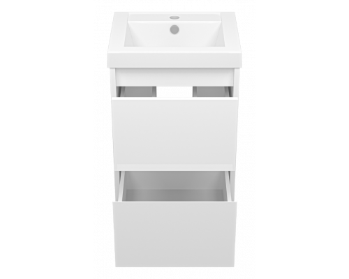 Купить Алиса - 40 тумба 2 ящ. подвесная белая эмаль в магазине сантехники Santeh-Crystal.ru