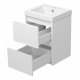 Купить Алиса - 40 тумба 2 ящ. подвесная белая эмаль в магазине сантехники Santeh-Crystal.ru