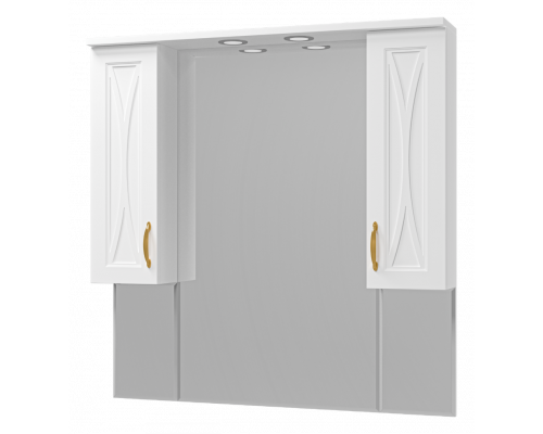 Заказать Амбра -100 зеркало-шкаф (свет) белое в магазине сантехники Santeh-Crystal.ru