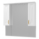 Заказать Амбра -100 зеркало-шкаф (свет) белое в магазине сантехники Santeh-Crystal.ru