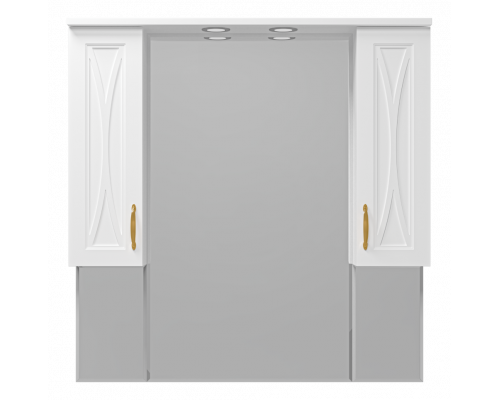 Заказать Амбра -100 зеркало-шкаф (свет) белое в магазине сантехники Santeh-Crystal.ru