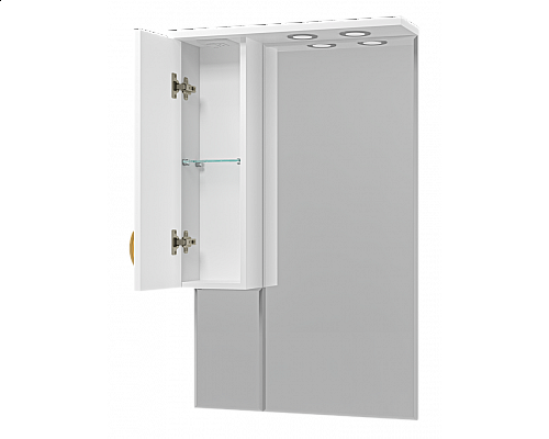 Приобрести Амбра - 65 зеркало-шкаф лев. (свет) в магазине сантехники Santeh-Crystal.ru