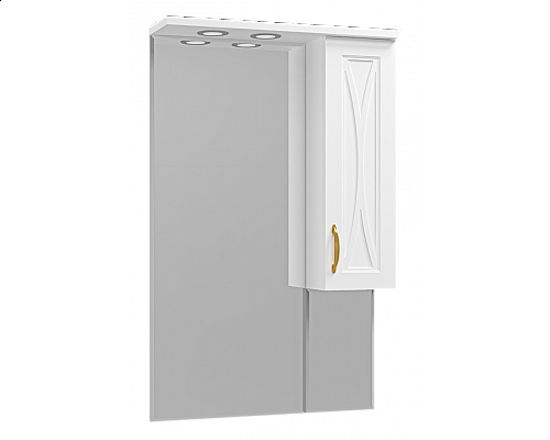 Купить Амбра - 65 зеркало-шкаф прав. (свет) в магазине сантехники Santeh-Crystal.ru