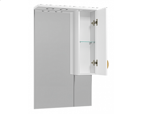 Купить Амбра - 65 зеркало-шкаф прав. (свет) в магазине сантехники Santeh-Crystal.ru