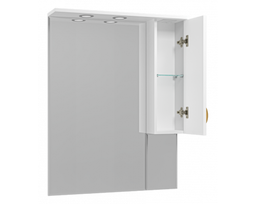 Приобрести Амбра - 80 зеркало-шкаф прав. (свет) в магазине сантехники Santeh-Crystal.ru