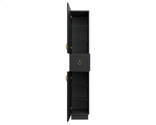 Заказать Амбра - 35 Пенал левый черный матовый в магазине сантехники Santeh-Crystal.ru