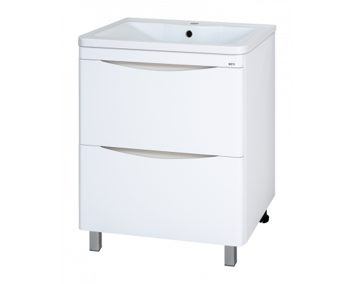 Заказать Атлантик - 80 Тумба напольная  с 2 ящ. закруг. края в магазине сантехники Santeh-Crystal.ru