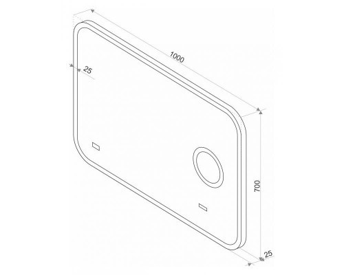 Заказать СТАЙЛ B 135 Зеркало 1000*700 с увеличительным зеркалом, часами в магазине сантехники Santeh-Crystal.ru