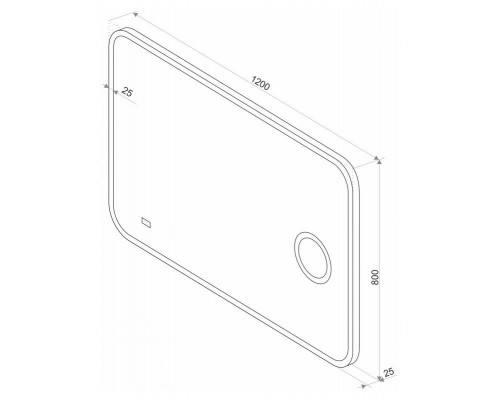 Купить СТАЙЛ B 135 Зеркало 1200*800 с увеличительным зеркалом, часами в магазине сантехники Santeh-Crystal.ru
