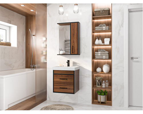 Приобрести Кедр - 50 Зеркало с 1 шк. правый в магазине сантехники Santeh-Crystal.ru