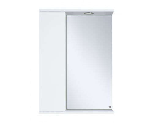 Заказать Лира - 50 Зеркало-шкаф с 1 шкаф. левый белая эмаль в магазине сантехники Santeh-Crystal.ru
