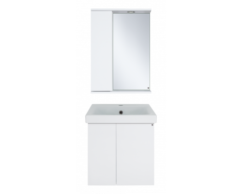 Заказать Лира - 50 Зеркало-шкаф с 1 шкаф. левый белая эмаль в магазине сантехники Santeh-Crystal.ru