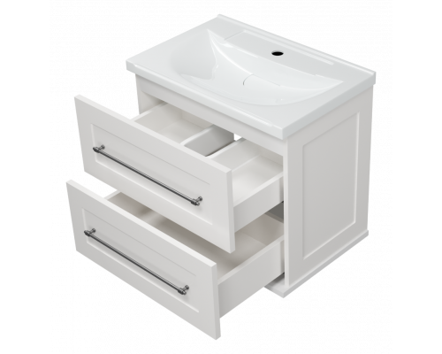 Заказать Марта - 60 Тумба подвесная 2 ящ. белая эмаль (глянец) в магазине сантехники Santeh-Crystal.ru