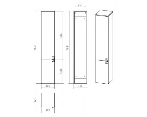 Заказать Сахара - 30 Пенал белый левый О в магазине сантехники Santeh-Crystal.ru