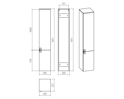 Приобрести Сахара - 30 Пенал белый правый О в магазине сантехники Santeh-Crystal.ru