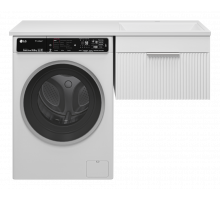 ENFIDA - 60 Тумба подвесная 1 ящ. под стир. машину, белая мат. эмаль (Энфида) / раковина правая