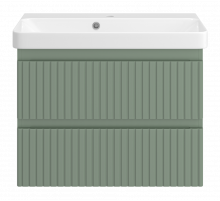 VICTORY - 70 Тумба подвесная с 2 ящ. зеленый / раковина