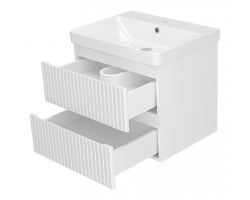 Заказать VICTORY - 60 Тумба подвесная с 2 ящ. белый / раковина в магазине сантехники Santeh-Crystal.ru