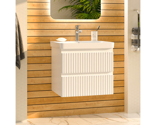 Заказать VICTORY - 60 Тумба подвесная с 2 ящ. белый / раковина в магазине сантехники Santeh-Crystal.ru