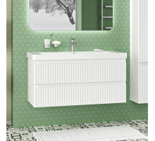 VICTORY -105 Тумба подвесная с 2 ящ. белый / раковина