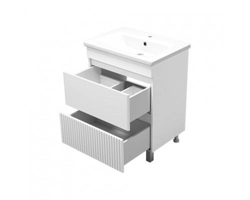 Приобрести Мира - 65 Тумба напольная с 2 ящ.эмаль в магазине сантехники Santeh-Crystal.ru