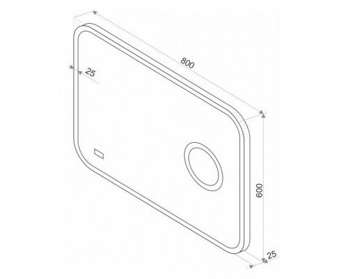 Приобрести СТАЙЛ B 135 Зеркало 800*600 с увеличительным зеркалом, часами в магазине сантехники Santeh-Crystal.ru