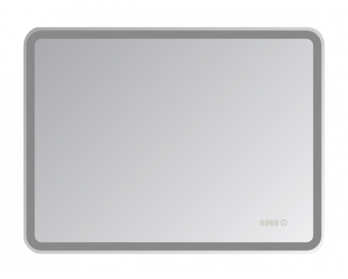 Приобрести СТАЙЛ D13  Зеркало 800*600 с часами в магазине сантехники Santeh-Crystal.ru