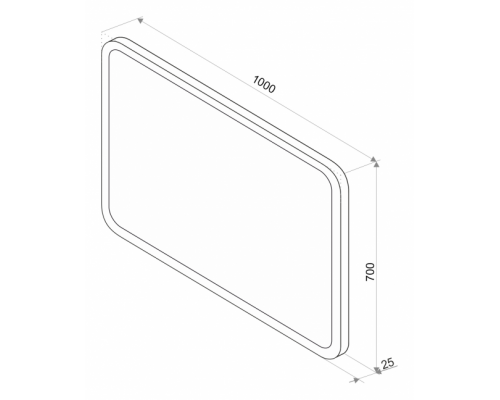 Приобрести СТАЙЛ D13 зеркало 1000*700 с часами в магазине сантехники Santeh-Crystal.ru
