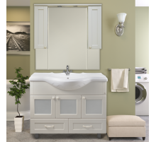 Латте -105 зеркало-шкаф бежевая эмаль