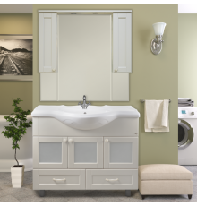 Латте -105 зеркало-шкаф бежевая эмаль