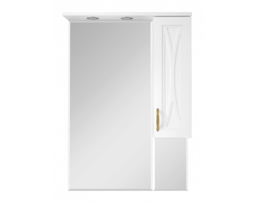 Приобрести Амбра - 80 зеркало-шкаф прав. (свет) в магазине сантехники Santeh-Crystal.ru