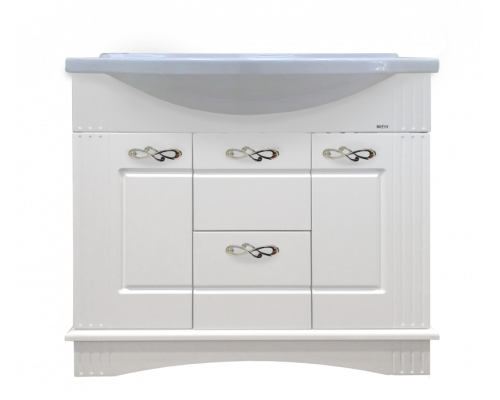 Заказать Эльбрус - 90 Тумба белая эмаль / раковина в магазине сантехники Santeh-Crystal.ru
