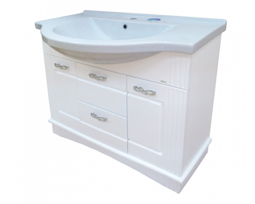 Приобрести Эльбрус -100 Тумба белая эмаль / раковина в магазине сантехники Santeh-Crystal.ru