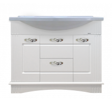 Эльбрус -100 Тумба белая эмаль / раковина