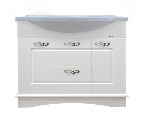 Приобрести Эльбрус -100 Тумба белая эмаль / раковина в магазине сантехники Santeh-Crystal.ru