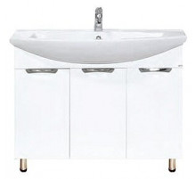 Лаванда -105 Тумба прямая белая / раковина