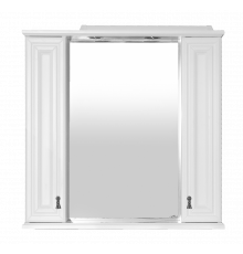 Лувр -105 Зеркало с 2-мя шкафчиками, белое