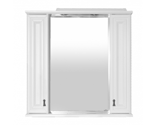Приобрести Лувр -105 Зеркало с 2-мя шкафчиками, белое в магазине сантехники Santeh-Crystal.ru