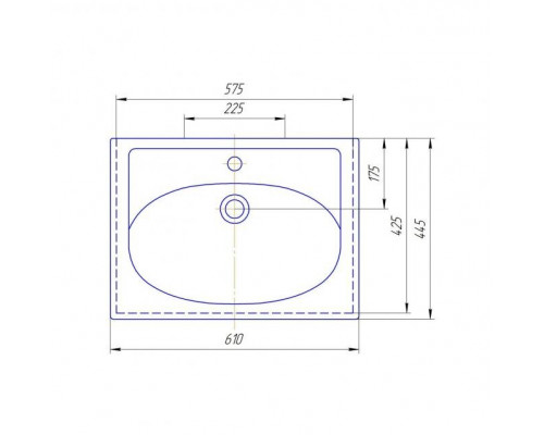 Купить Лайм - 60 Тумба напольная  с 2 ящ. комбинированная О в магазине сантехники Santeh-Crystal.ru