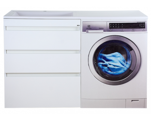 Купить Фостер - 70 Тумба напольная 3 ящ. под стиральную машину, белая в магазине сантехники Santeh-Crystal.ru