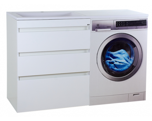 Купить Фостер - 70 Тумба напольная 3 ящ. под стиральную машину, белая в магазине сантехники Santeh-Crystal.ru