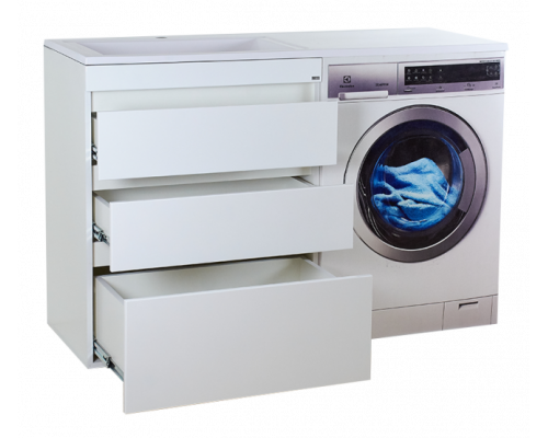Купить Фостер - 70 Тумба напольная 3 ящ. под стиральную машину, белая в магазине сантехники Santeh-Crystal.ru