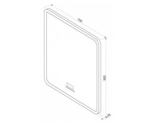 Купить СТАЙЛ G LUX  зеркало 700*900 с музыкальным блоком, подогревом О в магазине сантехники Santeh-Crystal.ru