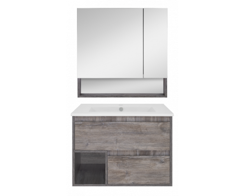 Купить Темза - 75 Тумба подвесная с 2 ящиками и нишей (цвет Сосна Пасадена) в магазине сантехники Santeh-Crystal.ru