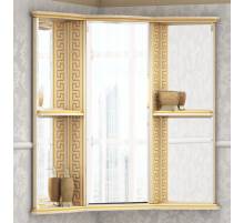 Olimpia LUX  - 60 Зеркало - шкаф угловое прав. бежевое патина